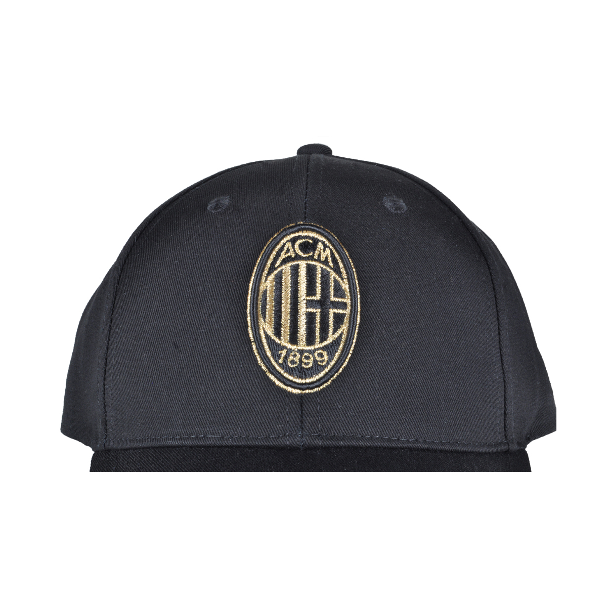 CAPPELLO BASEBALL COTONE LOGO RICAMO ORO 100%CO MILAN