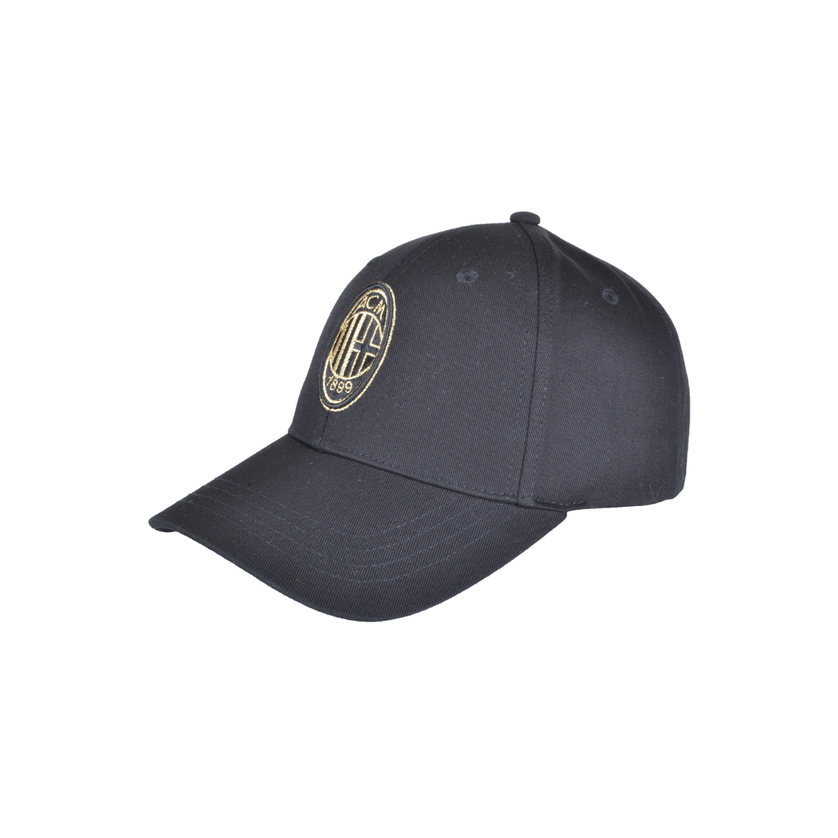 CAPPELLO BASEBALL COTONE LOGO RICAMO ORO 100%CO MILAN