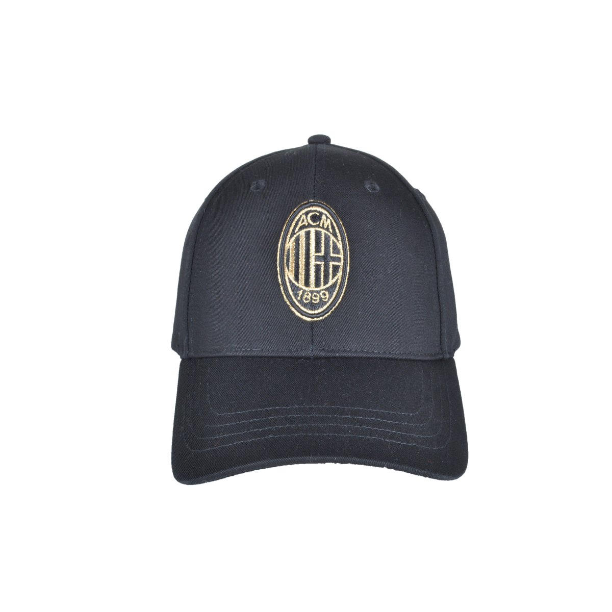 CAPPELLO BASEBALL COTONE LOGO RICAMO ORO 100%CO MILAN