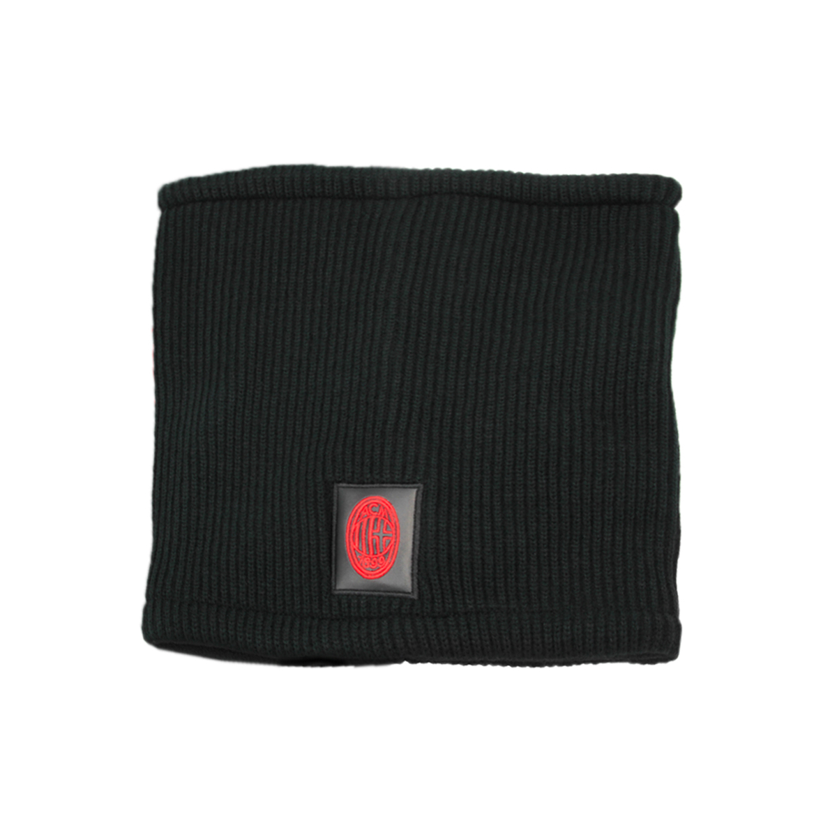 SCALDACOLLO MAGLIA 1X1 PATCH PELLE RICAMATO INT.PILE 50%PC 50%PL MILAN