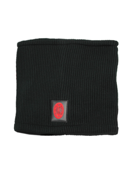 SCALDACOLLO MAGLIA 1X1 PATCH PELLE RICAMATO INT.PILE 50%PC 50%PL MILAN