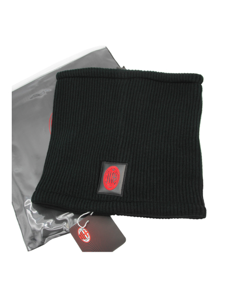 SCALDACOLLO MAGLIA 1X1 PATCH PELLE RICAMATO INT.PILE 50%PC 50%PL MILAN