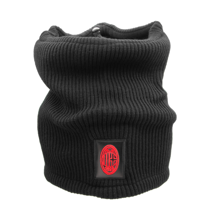 SCALDACOLLO MAGLIA 1X1 PATCH PELLE RICAMATO INT.PILE 50%PC 50%PL MILAN 2