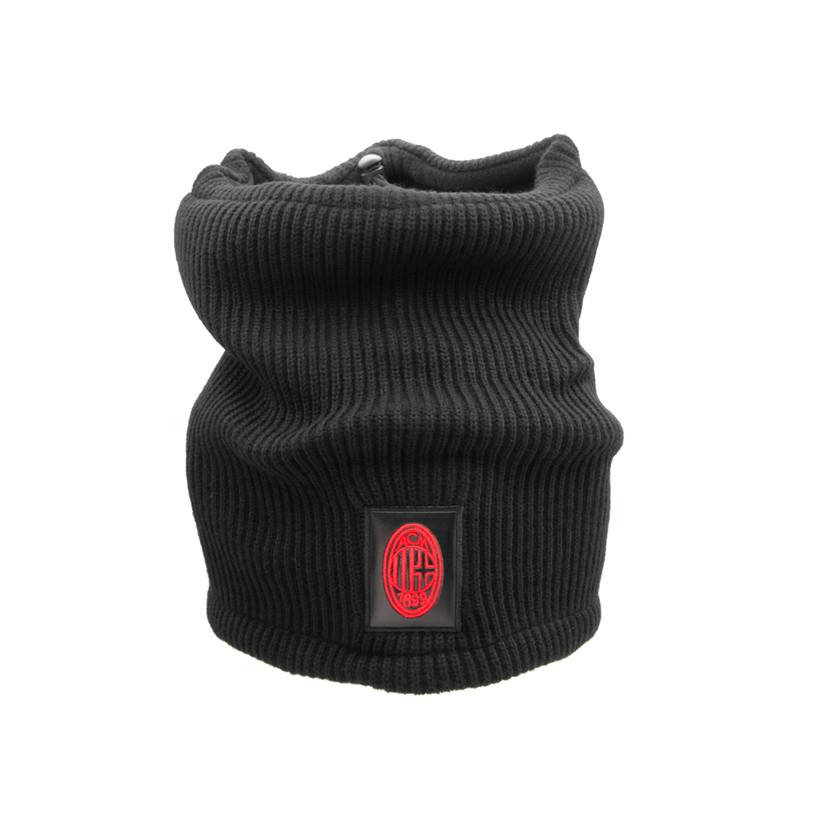 SCALDACOLLO MAGLIA 1X1 PATCH PELLE RICAMATO INT.PILE 50%PC 50%PL MILAN