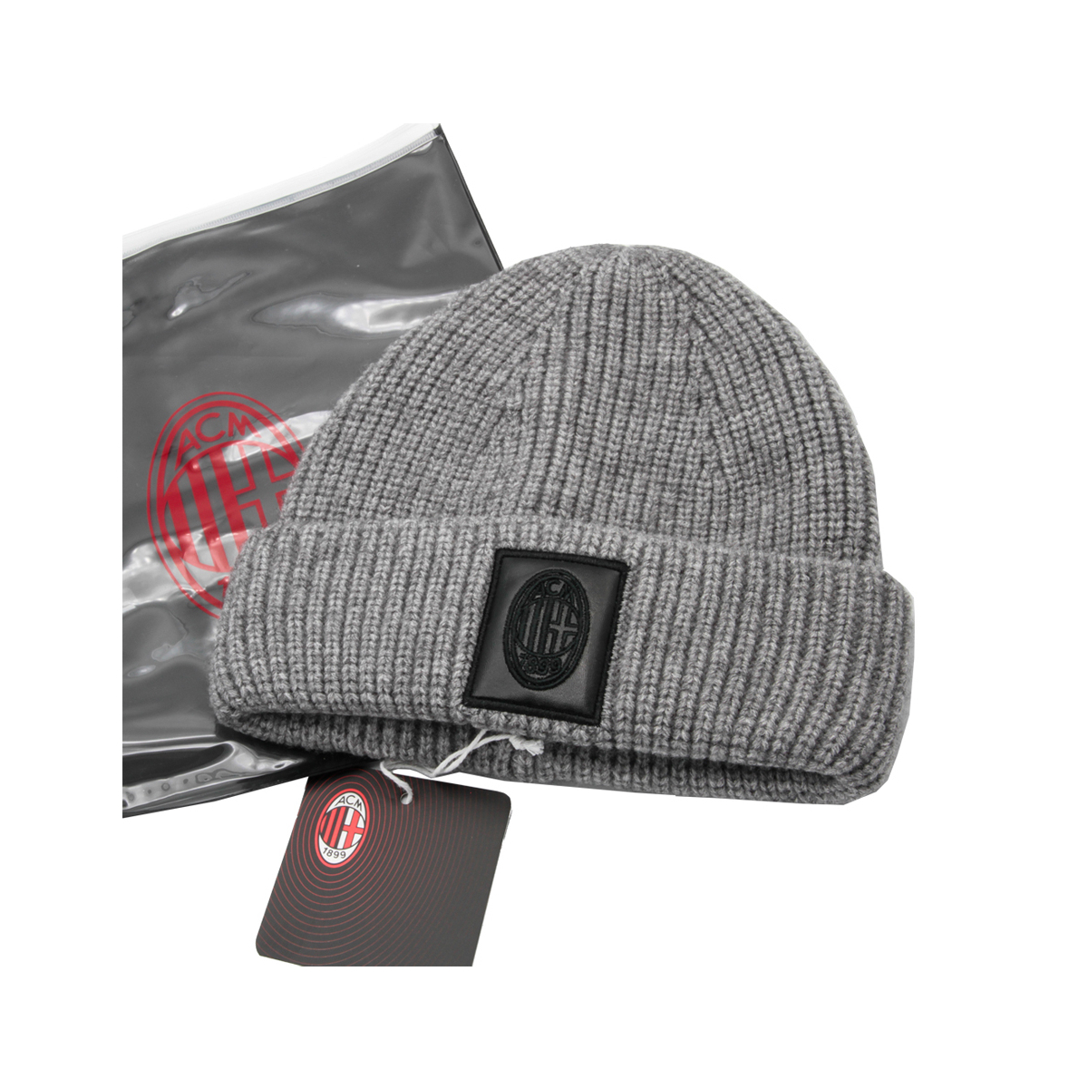 CAPPELLO SKIPPER GRIGIO PATCH PELLE RICAMATO 47%PC 31%PL 22%NY MILAN