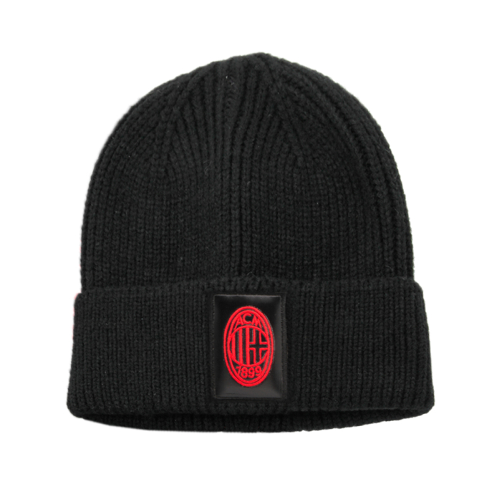 CAPPELLO SKIPPER NERO PATCH PELLE RICAMATO 100%PC MILAN