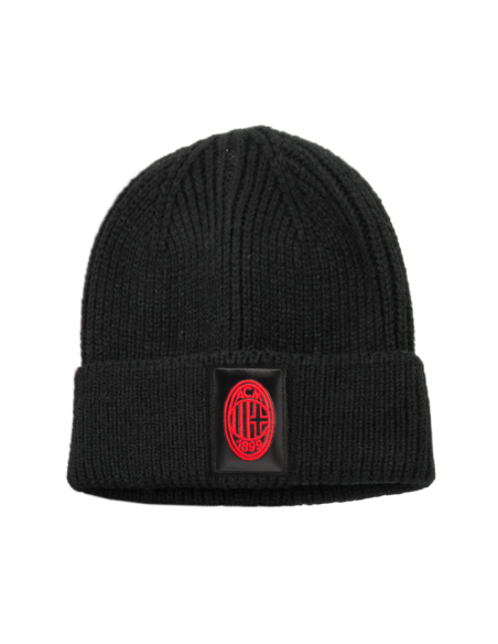 CAPPELLO SKIPPER NERO PATCH PELLE RICAMATO 100%PC MILAN