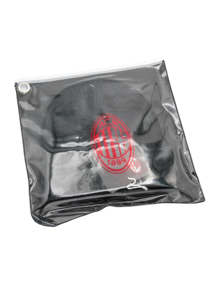 CAPPELLO SKIPPER NERO PATCH PELLE RICAMATO 100%PC MILAN