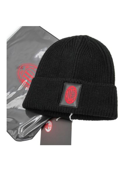 CAPPELLO SKIPPER NERO PATCH PELLE RICAMATO 100%PC MILAN