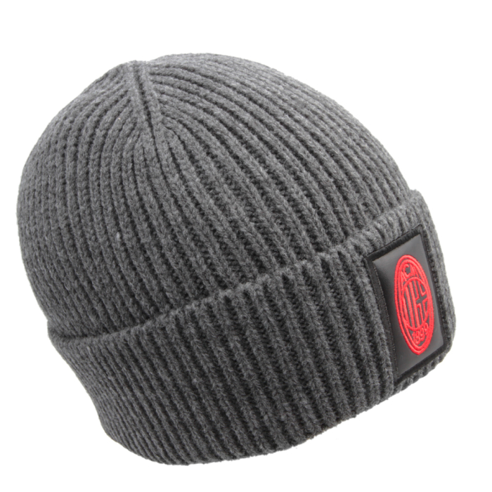 CAPPELLO SKIPPER GRIGIO PATCH PELLE RICAMATO 100%PC MILAN 2