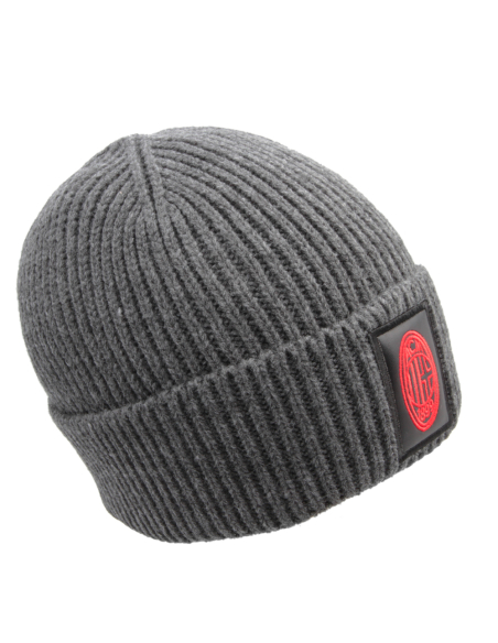 CAPPELLO SKIPPER GRIGIO PATCH PELLE RICAMATO 100%PC MILAN