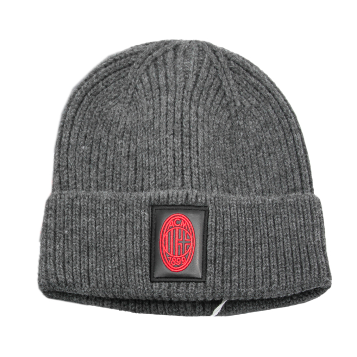 CAPPELLO SKIPPER GRIGIO PATCH PELLE RICAMATO 100%PC MILAN