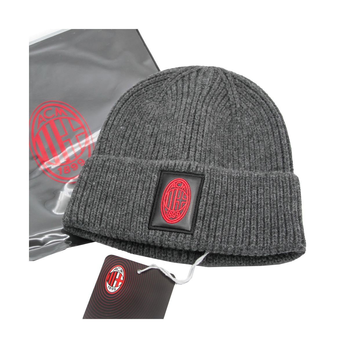CAPPELLO SKIPPER GRIGIO PATCH PELLE RICAMATO 100%PC MILAN