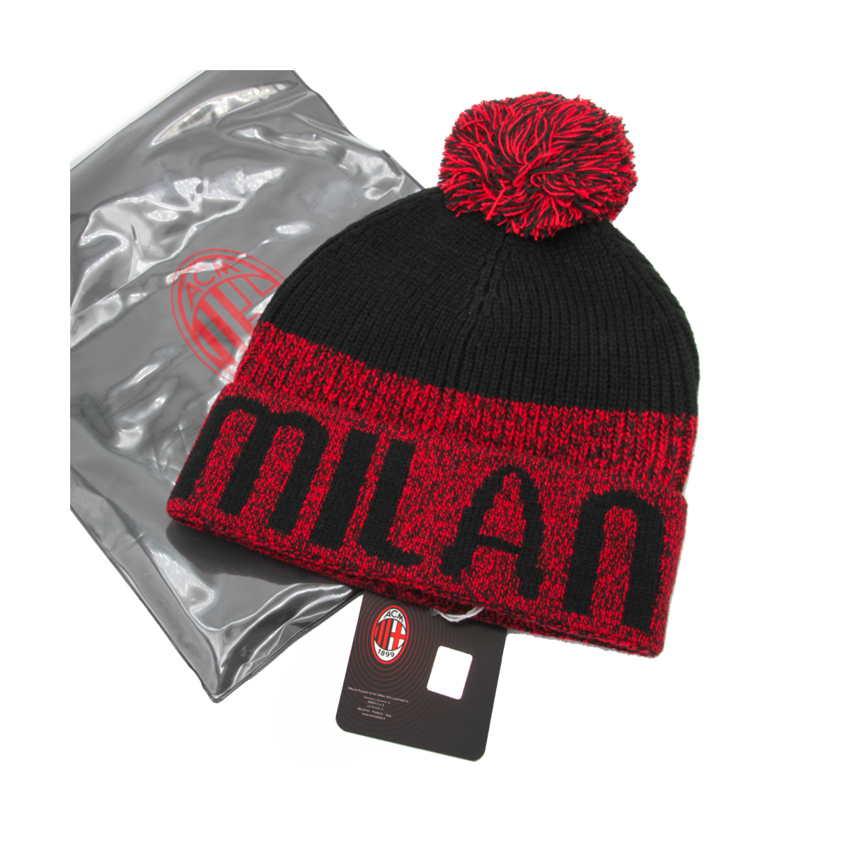 CAPPELLO PONPON MAGLIA JACQUARD 100%PC MILAN