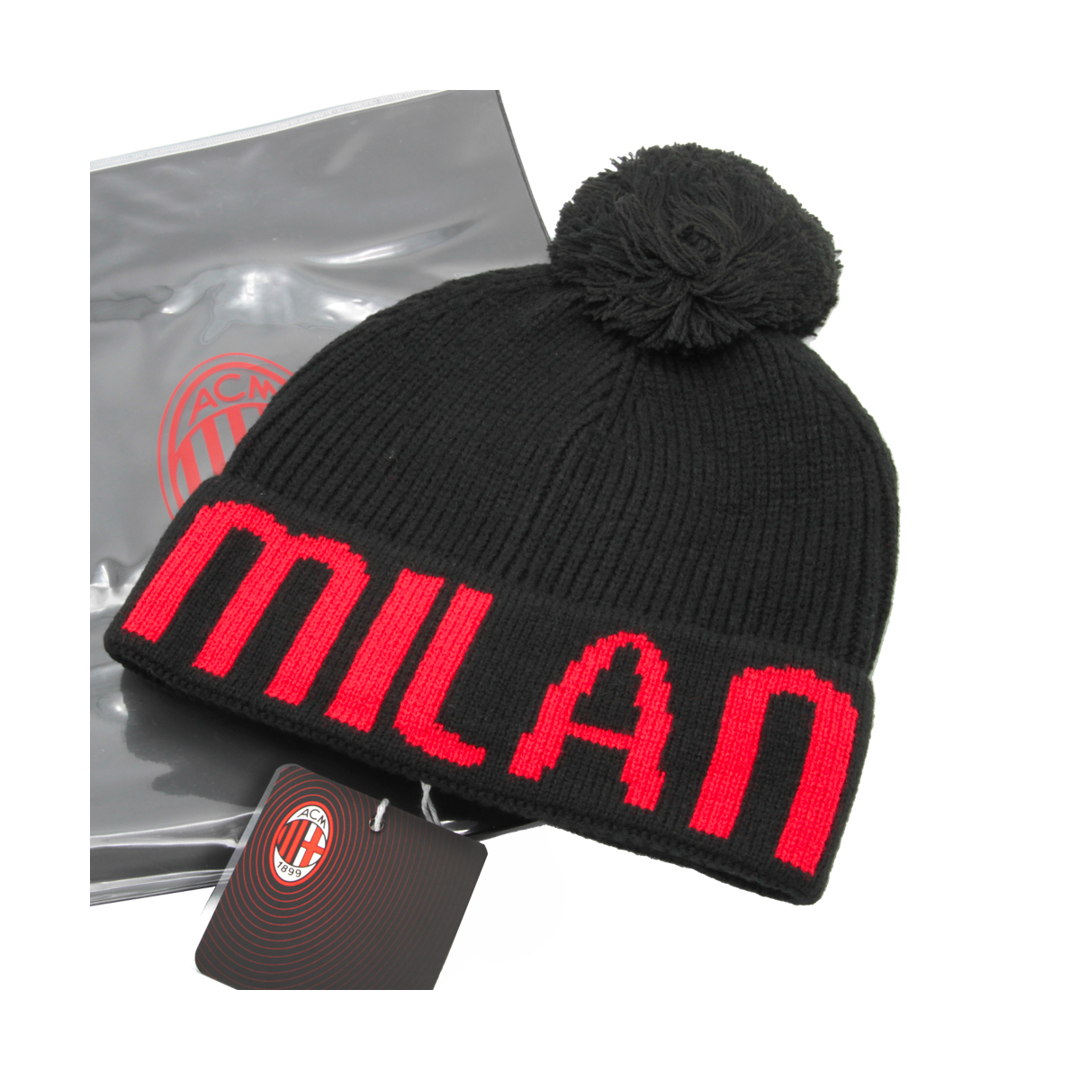 CAPPELLO PONPON MAGLIA JACQUARD 100%PC MILAN