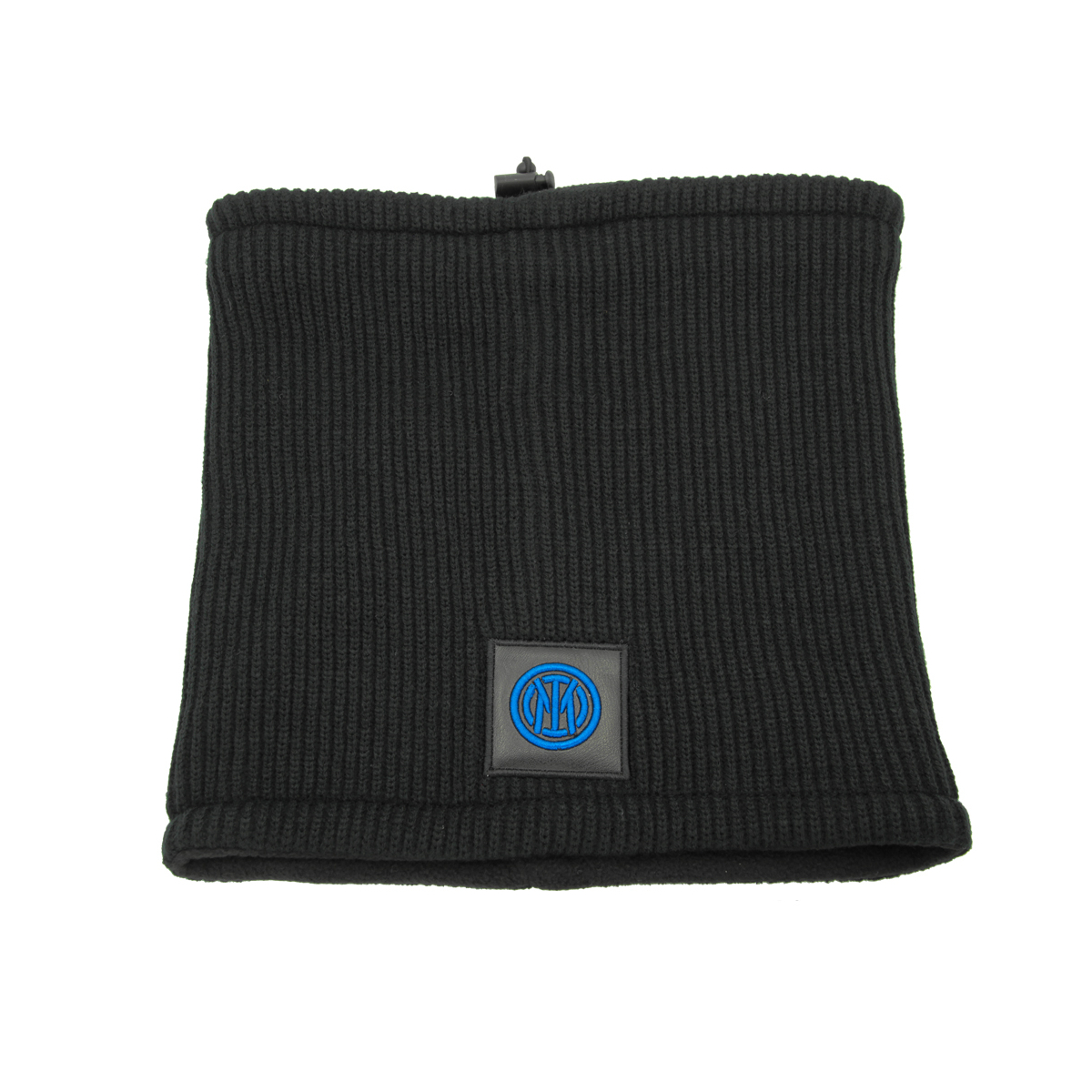 SCALDACOLLO MAGLIA 1X1 PATCH PELLE RICAMATO INT.PILE 50%PC 50%PL INTER
