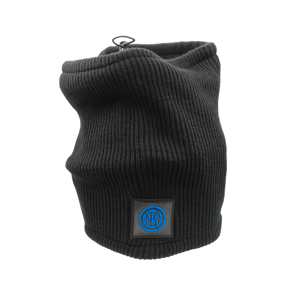 SCALDACOLLO MAGLIA 1X1 PATCH PELLE RICAMATO INT.PILE 50%PC 50%PL INTER