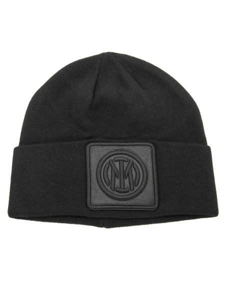 CAPPELLO SKIPPER MAGLIA LISCIA PATCH PELLE RICAMO NERO 52%VI 30%PL 18%PA INTER