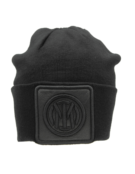 CAPPELLO SKIPPER MAGLIA LISCIA PATCH PELLE RICAMO NERO 52%VI 30%PL 18%PA INTER