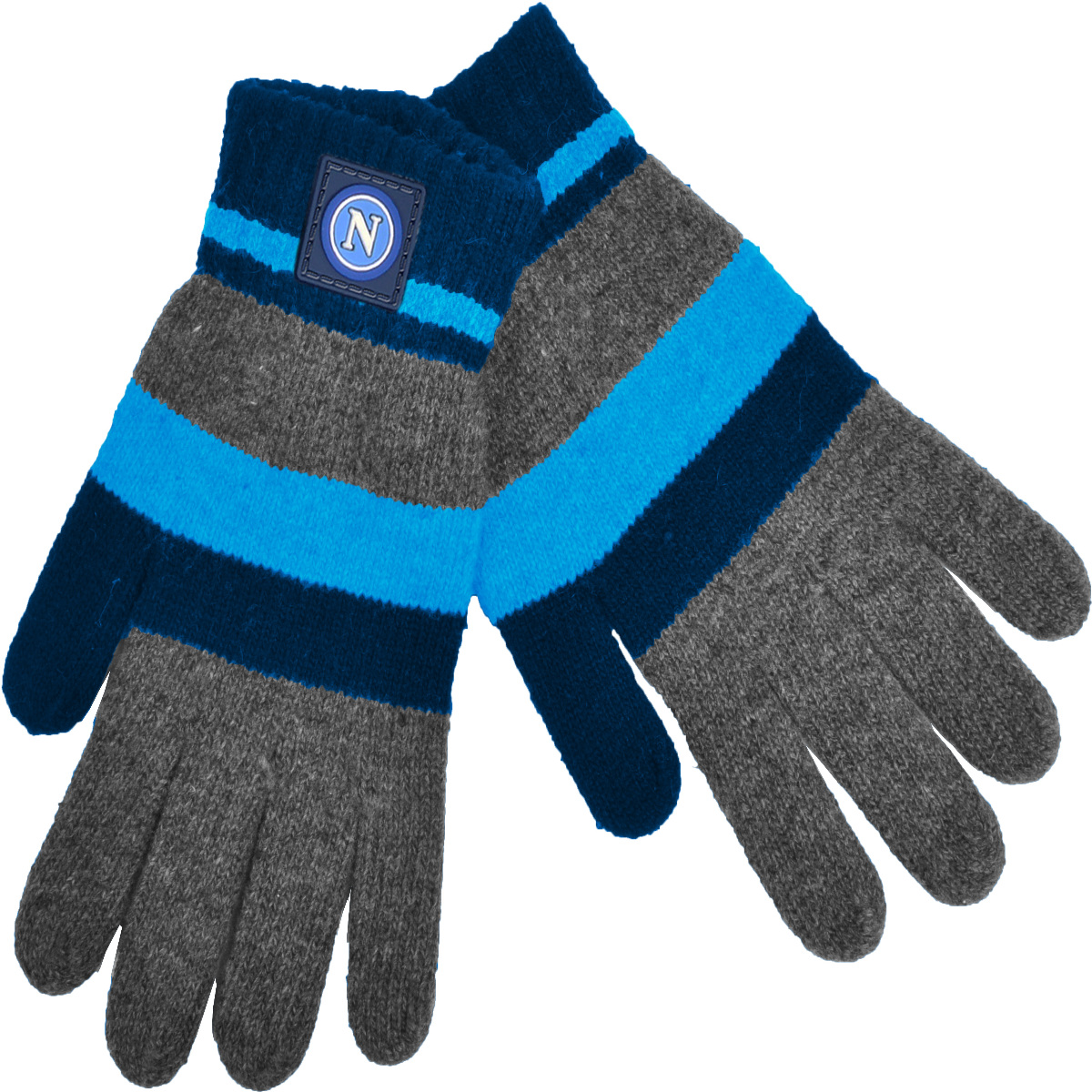 Guanto Maglia Righe Touch Screen 100%pc Enzo Castellano Ssc Napoli - Imma Italy