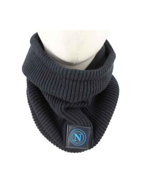 SCALDACOLLO MAGLIA 1X1 PATCH PELLE RICAMATO INT.PILE 50%PC 50%PL Enzo Castellano SSC NAPOLI