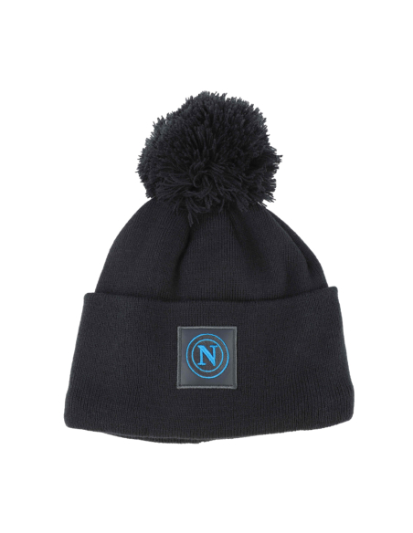CAPPELLO PONPON MAGLIA LISCIA PATCH PELLE RICAMATO INT. PILE 50%PC 50%PL Enzo Castellano SSC NAPOLI