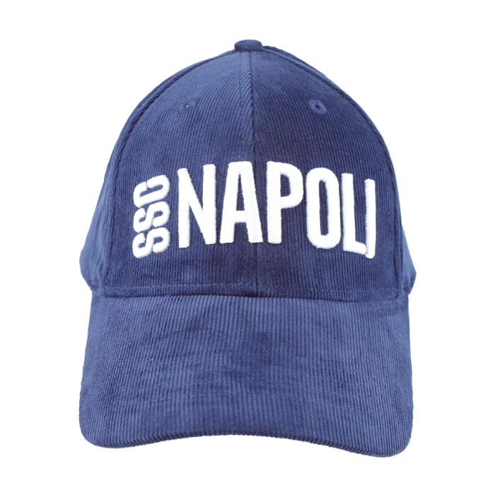 CAPPELLO BASEBALL VELLUTO RICAMO BIANCO 100%CO Enzo Castellano SSC NAPOLI