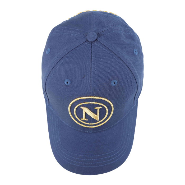 CAPPELLO BASEBALL COTONE LOGO RICAMO ORO 100%CO Enzo Castellano SSC NAPOLI 2