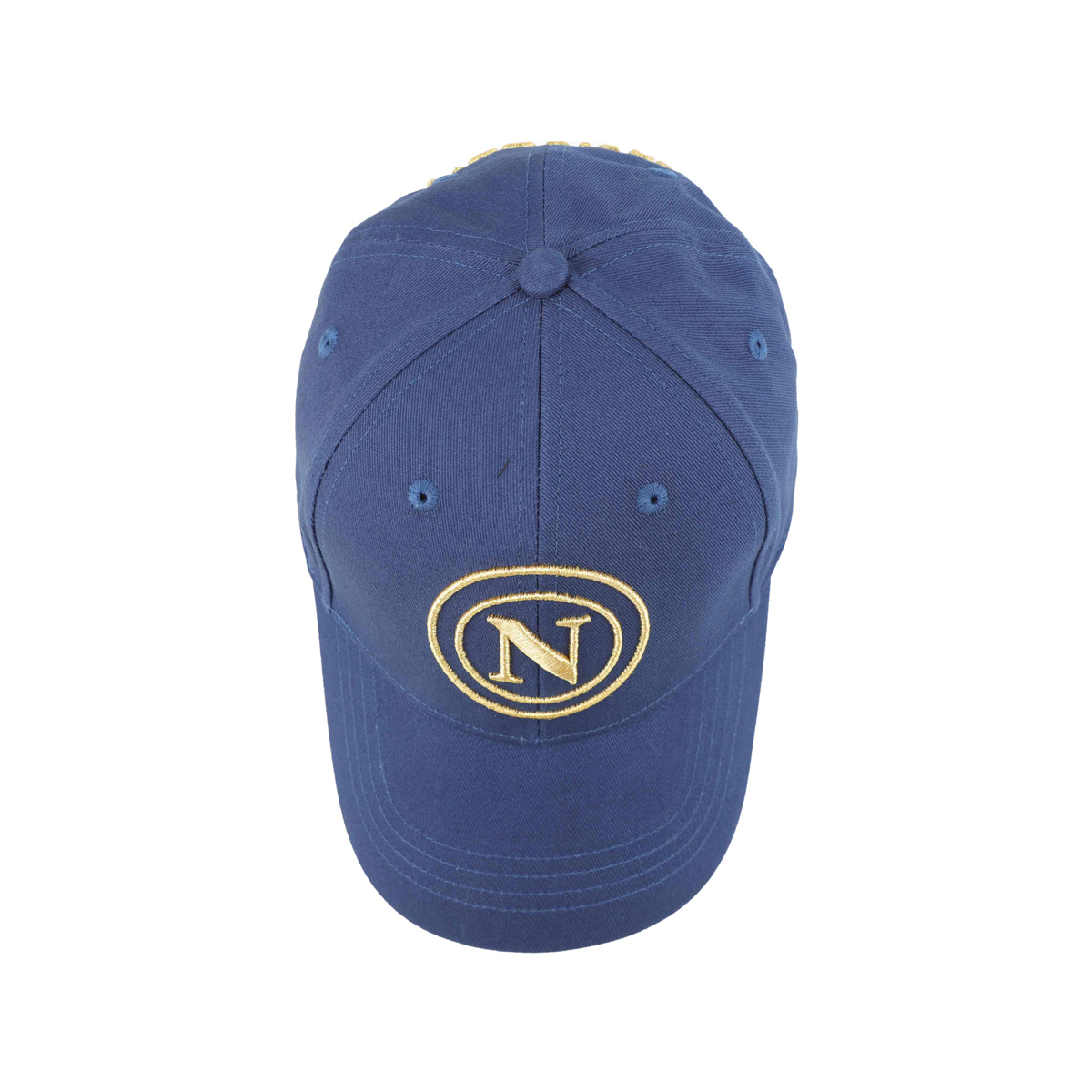 CAPPELLO BASEBALL COTONE LOGO RICAMO ORO 100%CO Enzo Castellano SSC NAPOLI