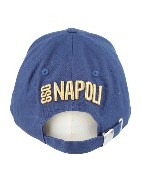 CAPPELLO BASEBALL COTONE LOGO RICAMO ORO 100%CO Enzo Castellano SSC NAPOLI