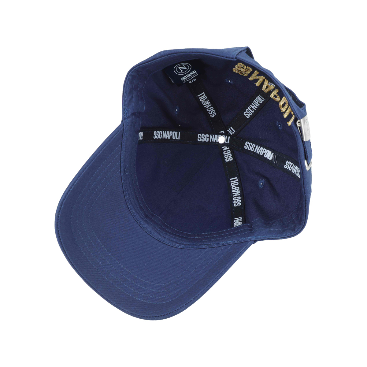 CAPPELLO BASEBALL COTONE LOGO RICAMO ORO 100%CO Enzo Castellano SSC NAPOLI