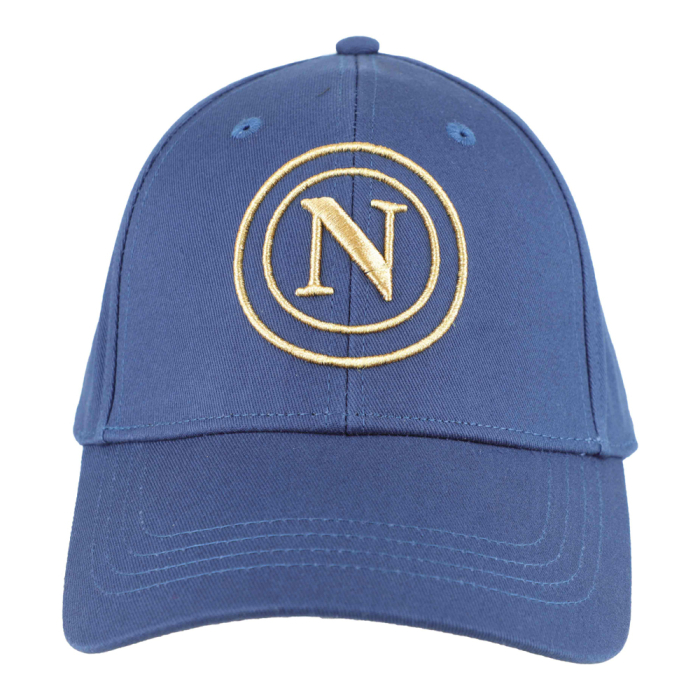 CAPPELLO BASEBALL COTONE LOGO RICAMO ORO 100%CO Enzo Castellano SSC NAPOLI