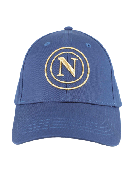 CAPPELLO BASEBALL COTONE LOGO RICAMO ORO 100%CO Enzo Castellano SSC NAPOLI