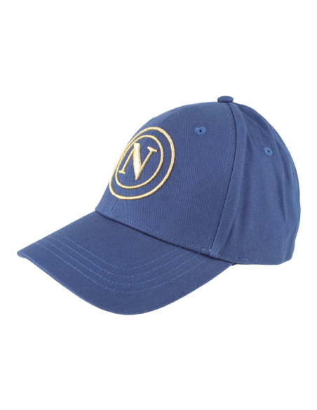 CAPPELLO BASEBALL COTONE LOGO RICAMO ORO 100%CO Enzo Castellano SSC NAPOLI