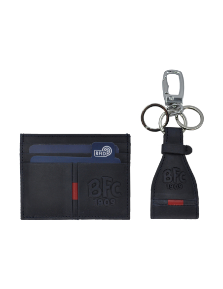 PARURE PORTACARTE E PORTACHIAVI 100%PELLE BOLOGNA