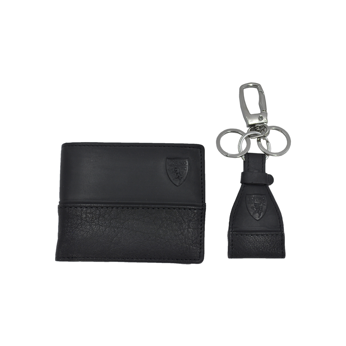 PARURE PORTAFOGLIO SLIM E PORTACHIAVI 100%PELLE TORINO