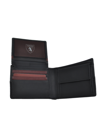 PARURE PORTAFOGLIO SLIM E PORTACHIAVI 100%PELLE TORINO