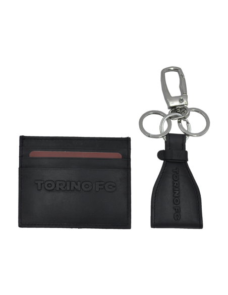 PARURE PORTACARTE E PORTACHIAVI 100%PELLE TORINO