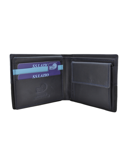 PARURE PORTAFOGLIO SLIM E PORTACHIAVI 100%PELLE LAZIO