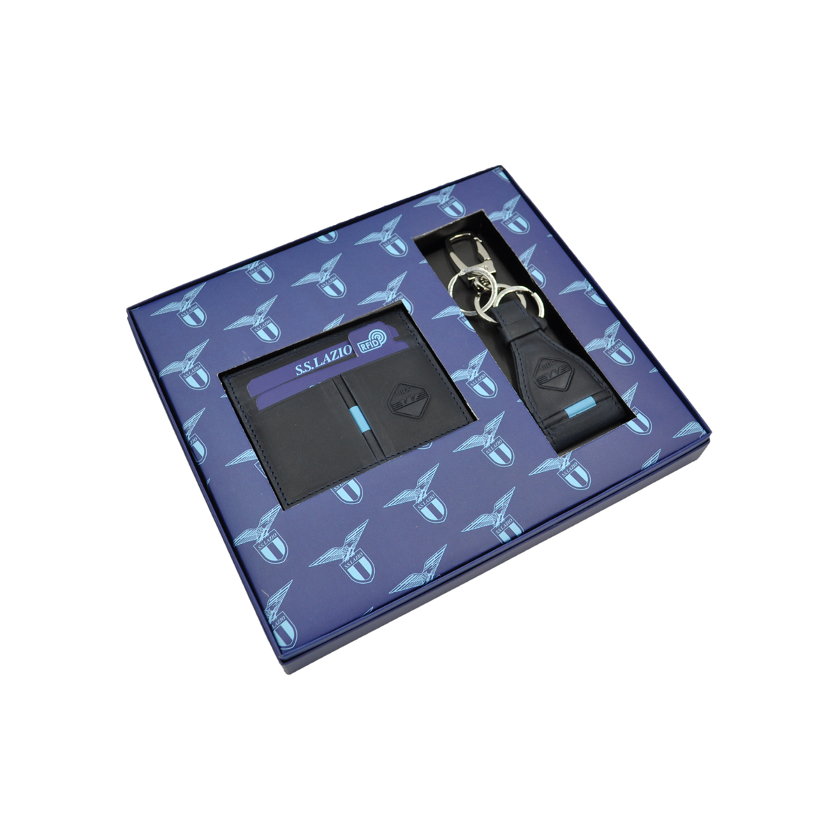 PARURE PORTACARTE E PORTACHIAVI 100%PELLE LAZIO