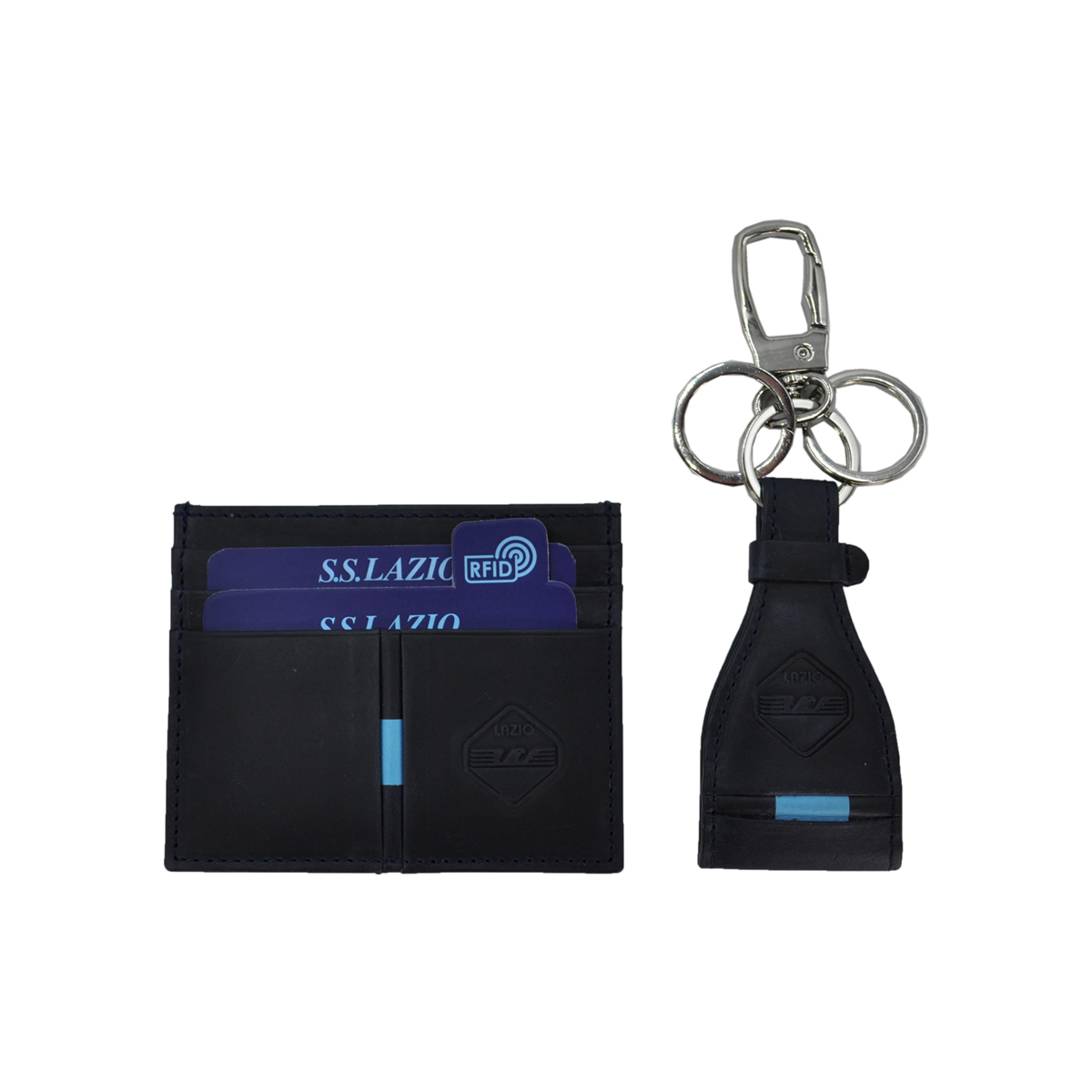 PARURE PORTACARTE E PORTACHIAVI 100%PELLE LAZIO