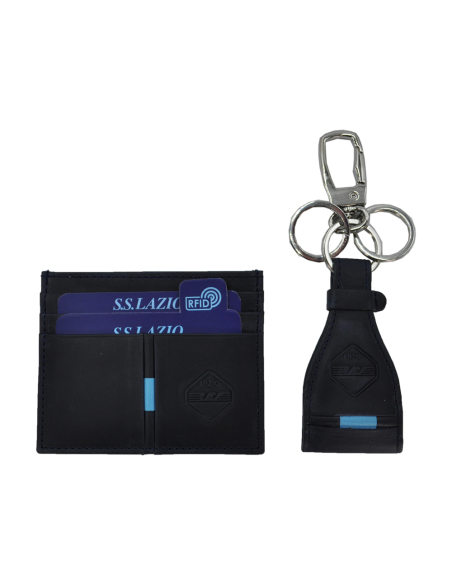 PARURE PORTACARTE E PORTACHIAVI 100%PELLE LAZIO