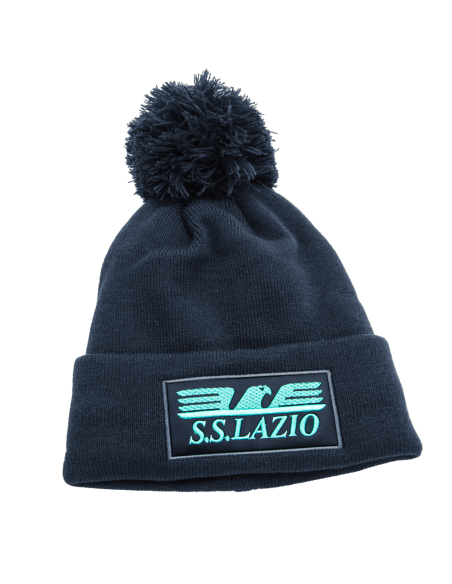 CAPPELLO PONPON MAGLIA LISCIA PATCH PELLE RICAMATO INT. PILE 50%PC 50%PL LAZIO