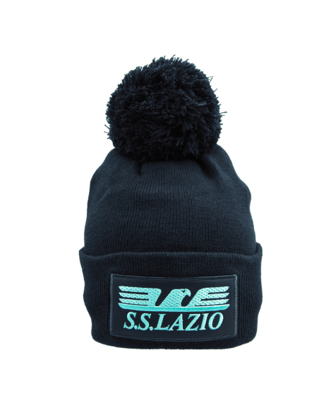 CAPPELLO PONPON MAGLIA LISCIA PATCH PELLE RICAMATO INT. PILE 50%PC 50%PL LAZIO