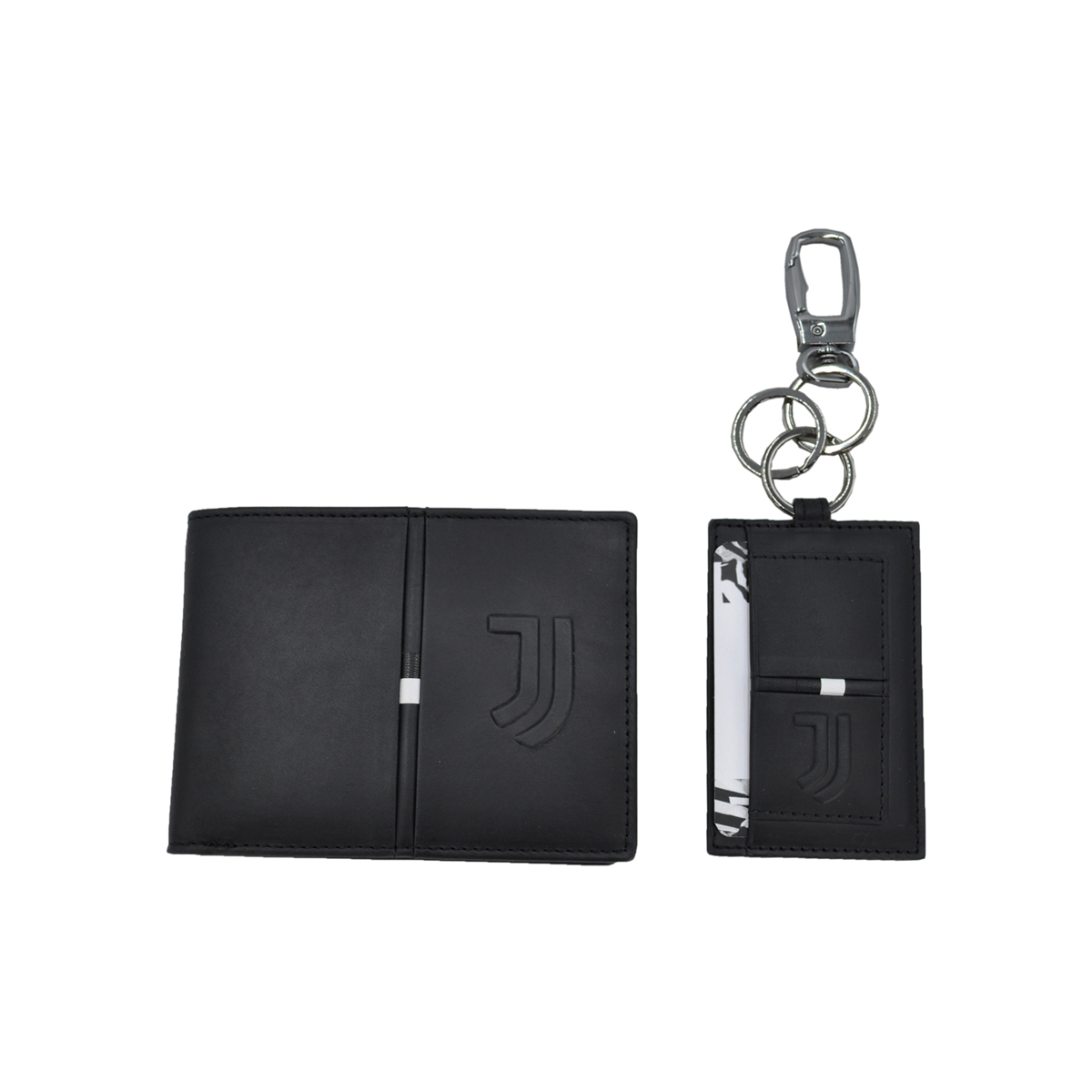 PARURE PORTAFOGLIO E PORTACHIAVI 100%PELLE JUVENTUS