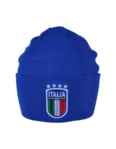 CAPPELLO SKIPPER AZZURRO RICAMATO 52%VI 30%PL 18%PA ITALIA