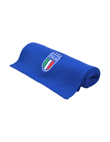 SCIARPA AZZURRA RICAMATA 52%VI 30%PL 18%PA ITALIA