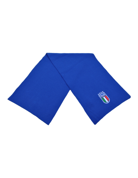 SCIARPA AZZURRA RICAMATA 52%VI 30%PL 18%PA ITALIA