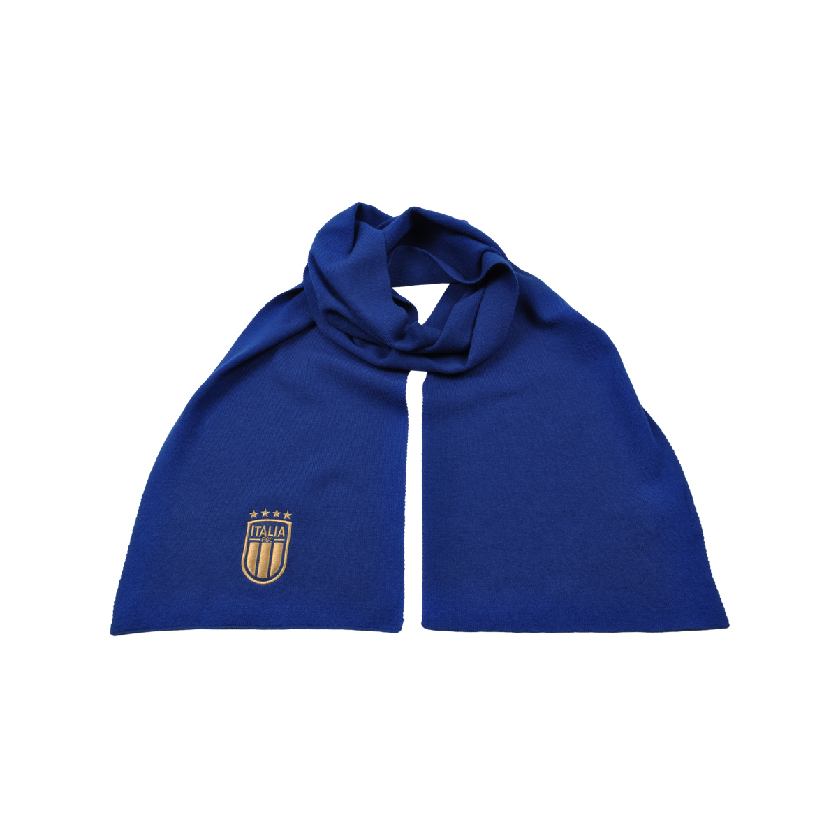 SCIARPA BLU RICAMATA 52%VI 30%PL 18%PA ITALIA