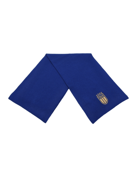 SCIARPA BLU RICAMATA 52%VI 30%PL 18%PA ITALIA